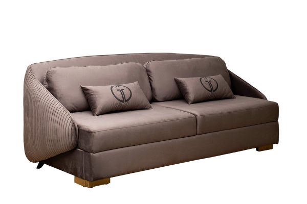 Диван Palazzo 240М трехм. раскладной серый Ром504+Ром504 240*105*95см — изображение 2