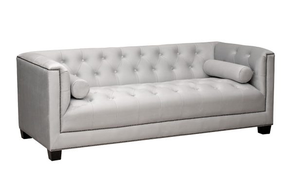 Диван Sanremo трехмест. велюр св.серый Colt030 201*86*74см — изображение 2