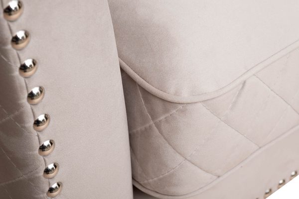 Диван Sorrento 250 трехмест., велюр св.серый Colt030-SVSER250*101*90 — изображение 4