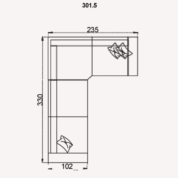 Диван угловой 301 Касса 330х210 см — изображение 4