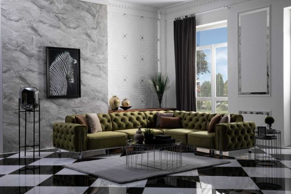 Диван угловой Голд зелёный — изображение 4