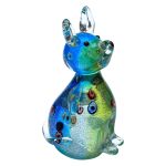 F5254 Статуэтка "Собака" салатово-голубая 8х6х13