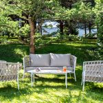 "Форли" лаунж-зона 4-местная плетеная из роупа (веревки)