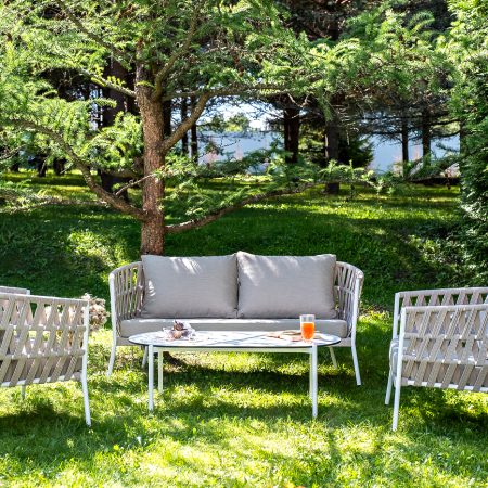 "Форли" лаунж-зона 4-местная плетеная из роупа (веревки)