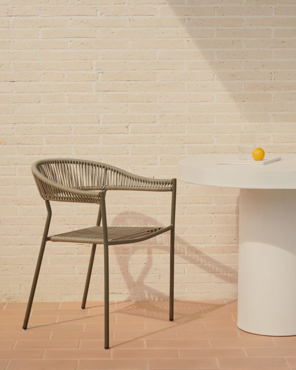 Futadera Садовый стул из зеленого шнура и зеленой стали — изображение 2