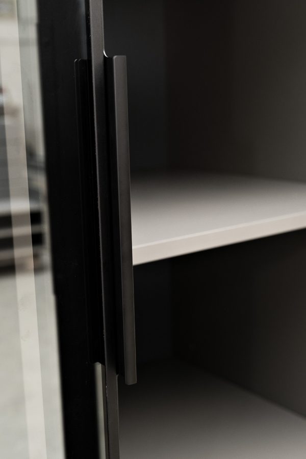 GD-10013-6 Шкаф Alto двухд с полками, цвет серый Кобальт, дверцы стекло(тонир) 100*57*228.5см — изображение 5