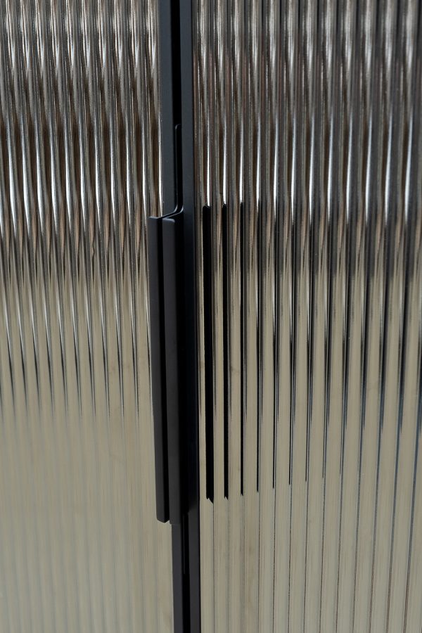 GD-10014/1-6 Шкаф Alto пенал c полками,цвет серый Кобальт, дверце стекло(рифленое) 50*57*228.5см — изображение 4