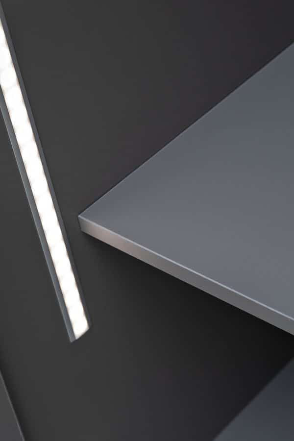 GD-10022-6 Шкаф Alto пенал c вешалкой,цвет серый Кобальт, фасад глухой 50*57*228.5см — изображение 5