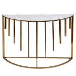 GY-00003 Консоль мрам.стекло/золото 120*40*80см