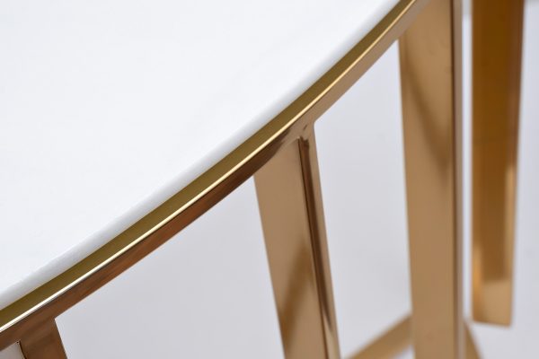 GY-00003 Консоль мрам.стекло/золото 120*40*80см — изображение 3