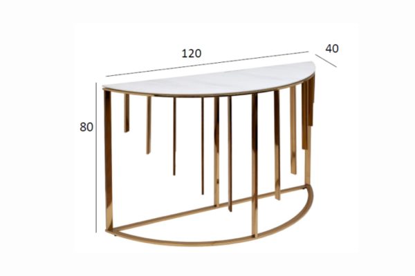 GY-00003 Консоль мрам.стекло/золото 120*40*80см — изображение 5