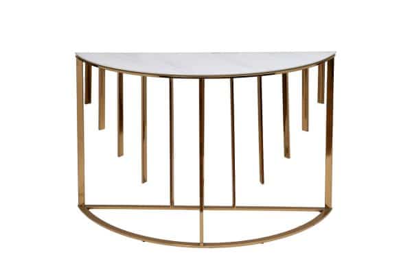 GY-00003 Консоль мрам.стекло/золото 120*40*80см