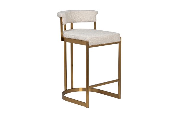 букле бежевый/матовое золото  50*55*85см