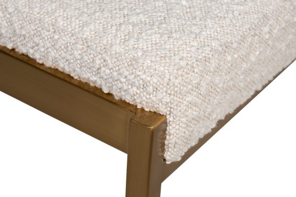 GY-08216 Стул барный, букле бежевый/матовое золото  50*55*85см — изображение 3