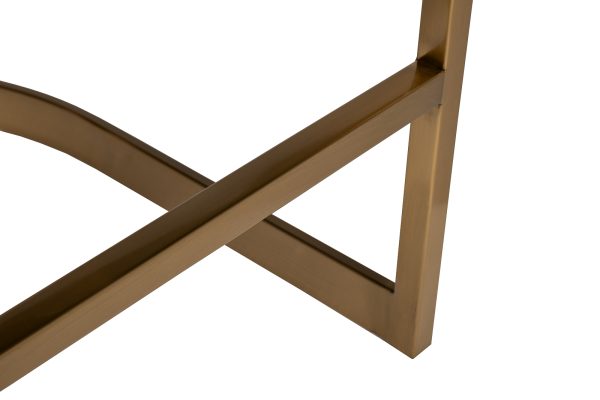 GY-08216 Стул барный, букле бежевый/матовое золото  50*55*85см — изображение 4