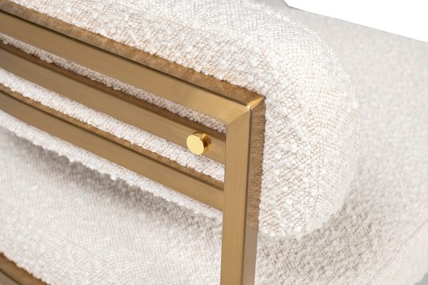 GY-08504 Стул букле бежевый/матовое золото 60*55*73см — изображение 3