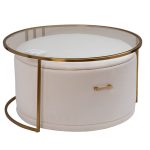 GY-08549 Стол журнальный с пуфом 84.5*84.5*47см