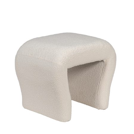 GY-08717 Банкетка букле белый d54*40