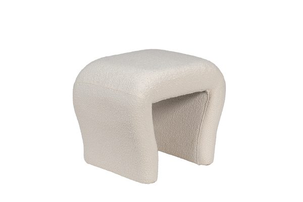 GY-08717 Банкетка букле белый d54*40