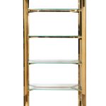 GY-08728 Стеллаж стекло прозр/золото 80*35*180см