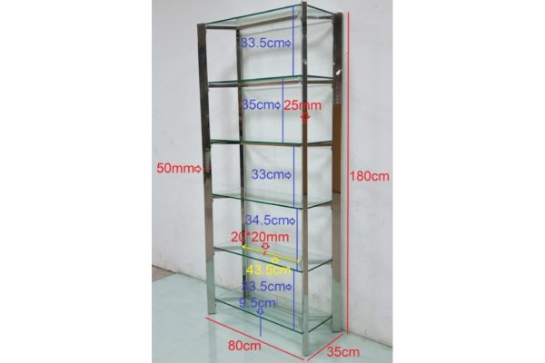 gy-08728-stellazh-steklo-prozrzoloto-8035180sm-4 GY-08728 Стеллаж стекло прозр/золото 80*35*180см — изображение 5