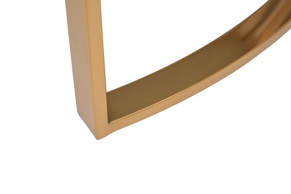 GY-10006 Стол журнальный мрам.стекло/золото d90*43см — изображение 4