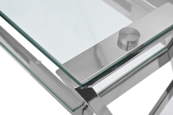 GY-17910 Стол письменный стекло прозр/хром 120*60*78см — изображение 3