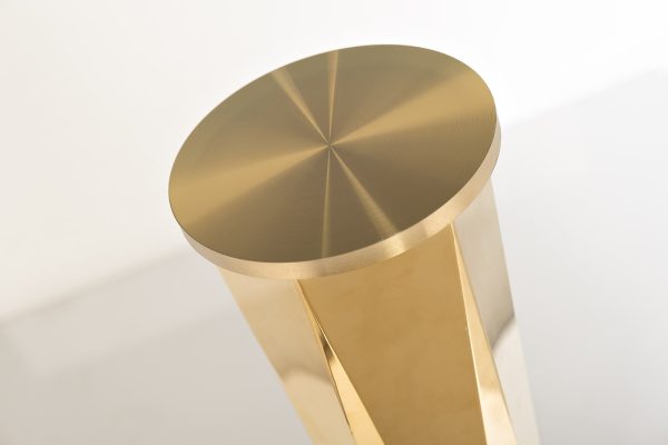 GY-18074 Стол обеденный стекло прозр/золото d.100*76см — изображение 2