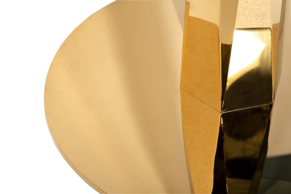 GY-18074 Стол обеденный стекло прозр/золото d.100*76см — изображение 3