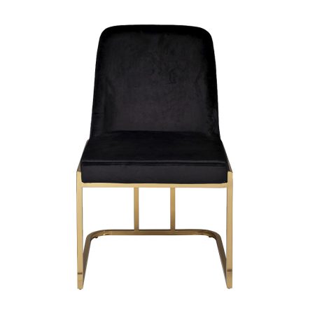 GY-83650 Стул велюр черный/золото 54*56*89см
