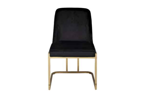 GY-83650 Стул велюр черный/золото 54*56*89см