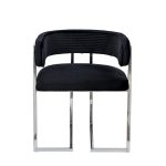 GY-8504STUL-CHERN Стул велюр черный/хром 60*55*73см