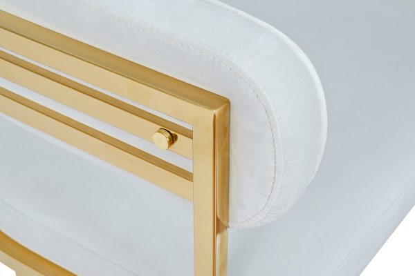 GY-8504STUL-SVSER Стул велюр светло-серый/золото 60*55*73см — изображение 3