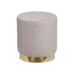 GY-BEN8143GOLD-LG Банкетка велюр светло-серый/золото d42*46см