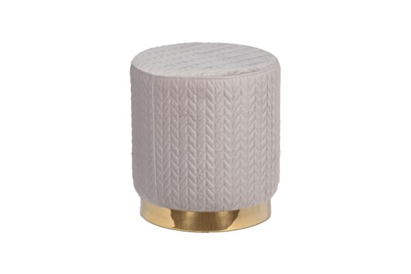 GY-BEN8143GOLD-LG Банкетка велюр светло-серый/золото d42*46см