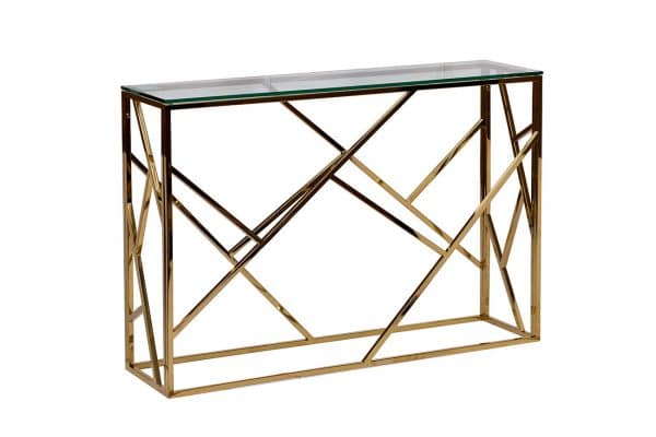 GY-CST2051214GOLD Консоль прозрачное стекло/золото30*115*78см — изображение 2