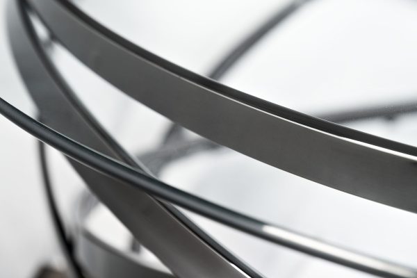 GY-CT8402BL Стол журнальный стекло прозр/темн.хром d120*40см — изображение 3