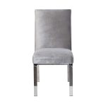 GY-DC8121-LGR Стул велюр св-серый/хром с декором 48*66*100см