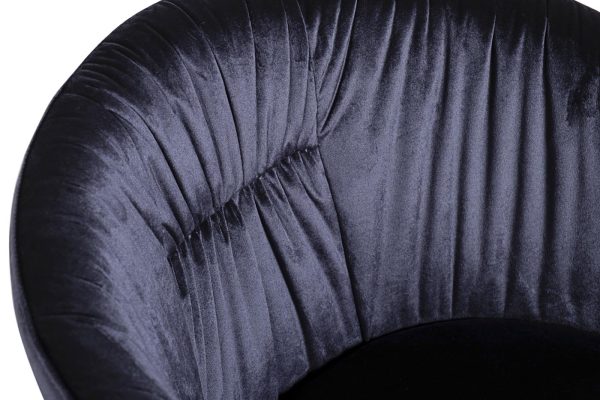 GY-DC8173-DB Стул велюр темно-синий/хром 53*62*83см — изображение 3