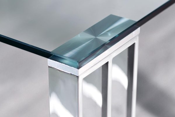 GY-DT06SS Стол обеденный прозр.стекло/хром 160*90*75см — изображение 4