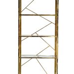 GY-SH8711GOLD Стеллаж стекло прозр/золото 80*35*180см