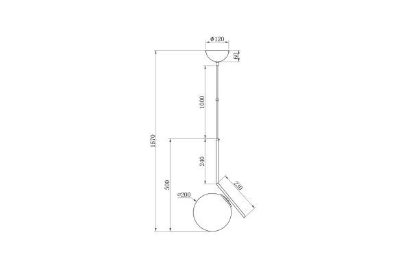 K2GP-825BR-S Светильник потолочный d20*48см — изображение 3