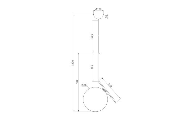 K2GP-825BR Светильник потолочный d30*70см — изображение 3