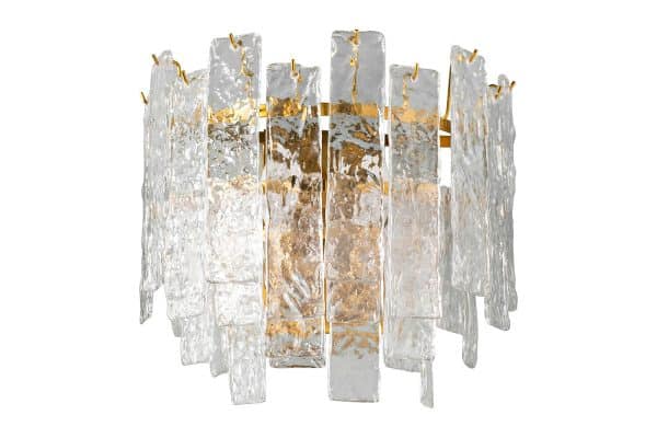 K2KG0998W-2B Бра "Ice" рифленое стекло/латунь L19*W36*H32см