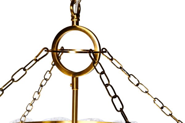 K2KG1102P-8A Люстра Tiara круглая латунь/стекло прозр. d80*h63см — изображение 3