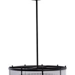 K2KM12851 Люстра Ancona круглая чёрный матовый/стекло прозр. d85см