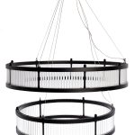K2KM12852 Люстра Ancona Double круглая чёрный матовый/стекло прозр.