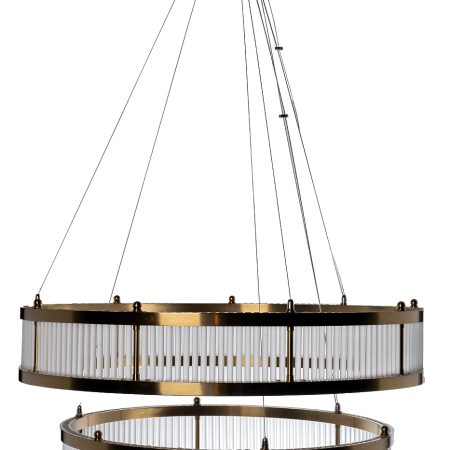 K2KM12853 Люстра Ancona Double круглая бронза/стекло прозр.