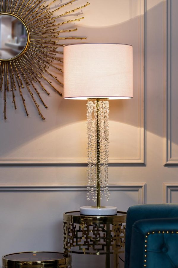 K2KR0700T-1 Лампа настольная "Medusa" d43*88см плафон белый — изображение 3