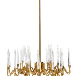 K2PG0330-80 Люстра латунь/стекло прозр. d.80 h.43см
